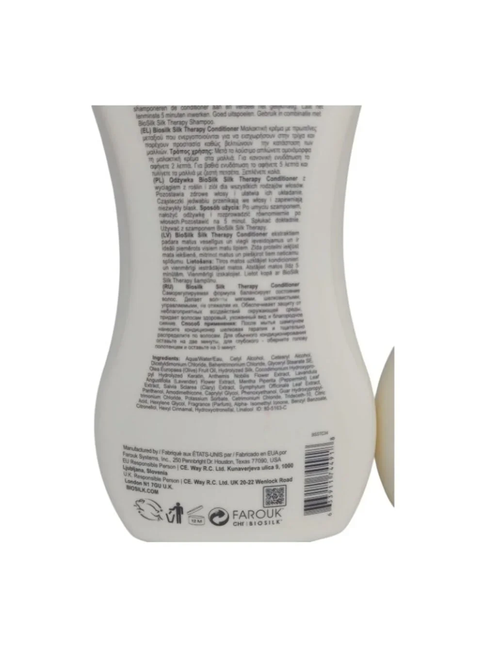 BioSilk Silk Therapy Shampoo & Conditioner Set 34 Oz Jumbo Sulfate Paraben Free